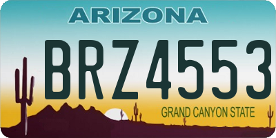 AZ license plate BRZ4553