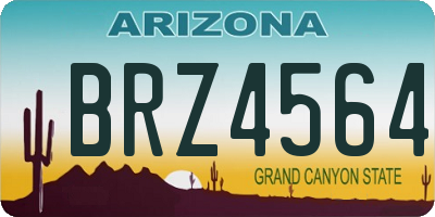 AZ license plate BRZ4564