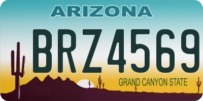 AZ license plate BRZ4569