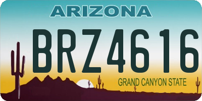 AZ license plate BRZ4616