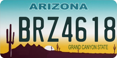 AZ license plate BRZ4618