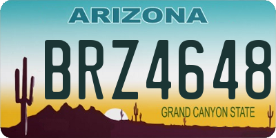 AZ license plate BRZ4648