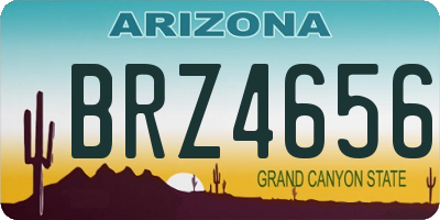 AZ license plate BRZ4656