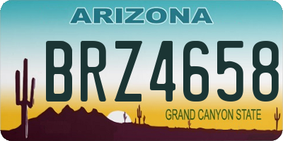AZ license plate BRZ4658