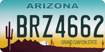 AZ license plate BRZ4662