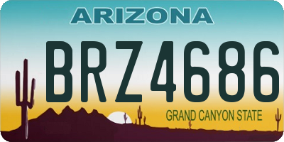 AZ license plate BRZ4686