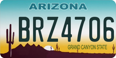 AZ license plate BRZ4706