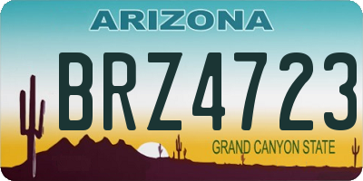 AZ license plate BRZ4723