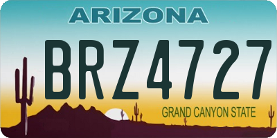 AZ license plate BRZ4727