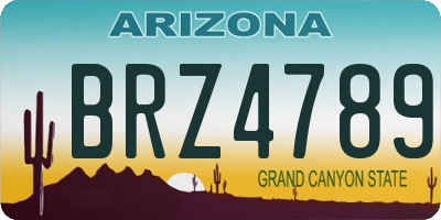 AZ license plate BRZ4789