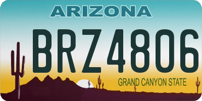 AZ license plate BRZ4806