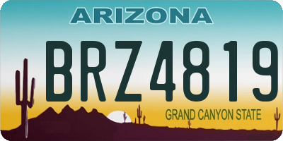AZ license plate BRZ4819