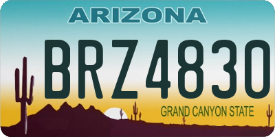 AZ license plate BRZ4830