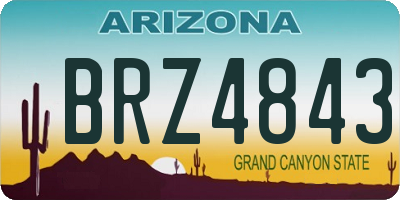 AZ license plate BRZ4843
