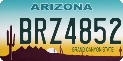 AZ license plate BRZ4852