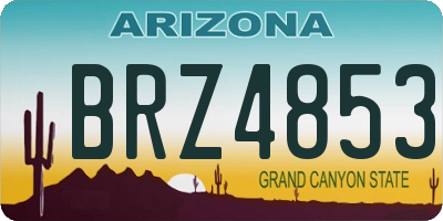 AZ license plate BRZ4853