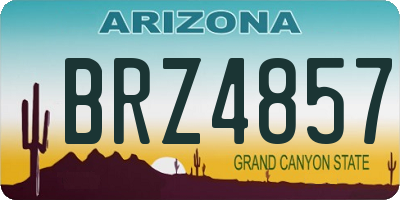 AZ license plate BRZ4857