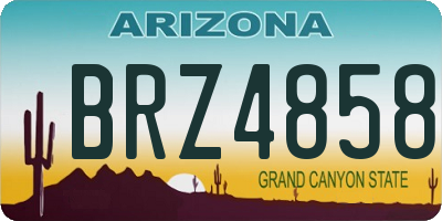 AZ license plate BRZ4858