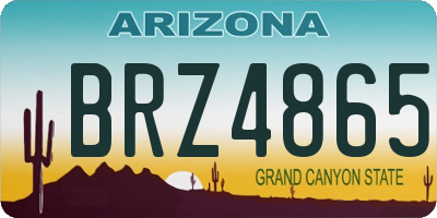 AZ license plate BRZ4865