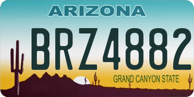 AZ license plate BRZ4882