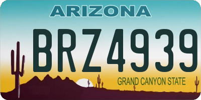 AZ license plate BRZ4939