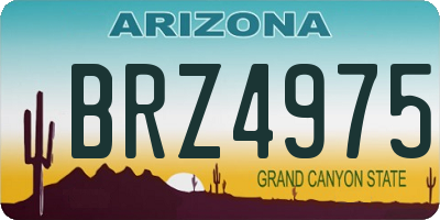 AZ license plate BRZ4975