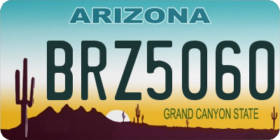 AZ license plate BRZ5060