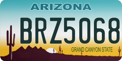 AZ license plate BRZ5068