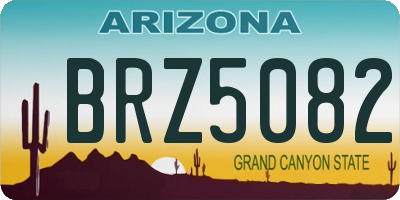 AZ license plate BRZ5082