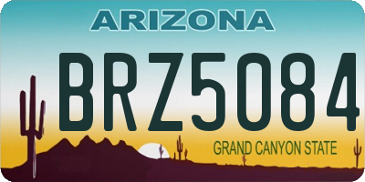 AZ license plate BRZ5084