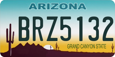 AZ license plate BRZ5132