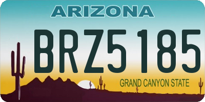 AZ license plate BRZ5185