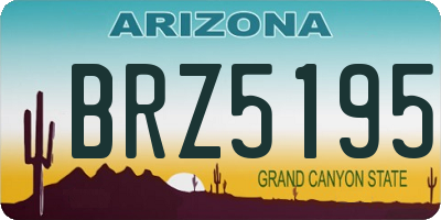 AZ license plate BRZ5195