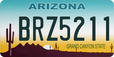 AZ license plate BRZ5211