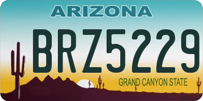 AZ license plate BRZ5229