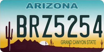 AZ license plate BRZ5254