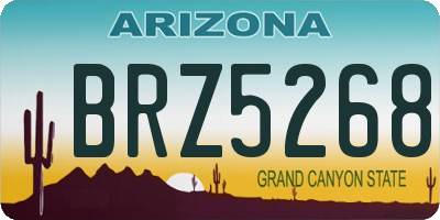 AZ license plate BRZ5268