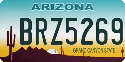 AZ license plate BRZ5269