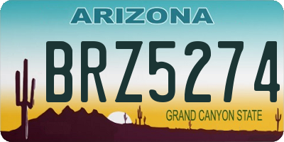 AZ license plate BRZ5274