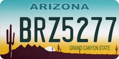 AZ license plate BRZ5277