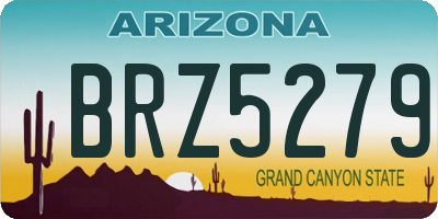 AZ license plate BRZ5279