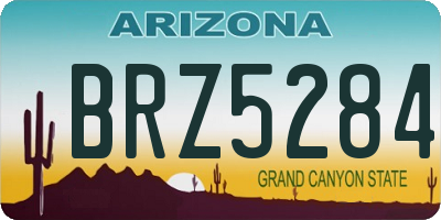 AZ license plate BRZ5284