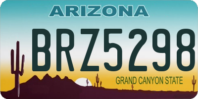 AZ license plate BRZ5298