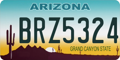 AZ license plate BRZ5324