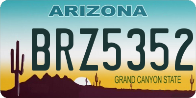 AZ license plate BRZ5352