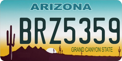 AZ license plate BRZ5359