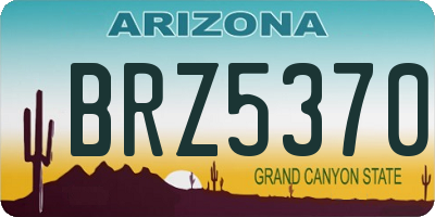 AZ license plate BRZ5370