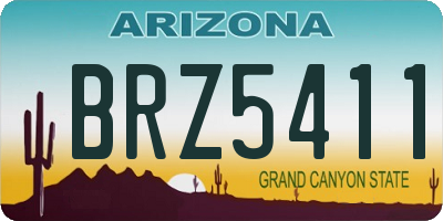 AZ license plate BRZ5411