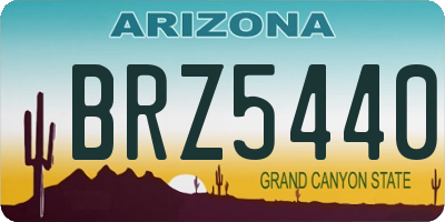 AZ license plate BRZ5440