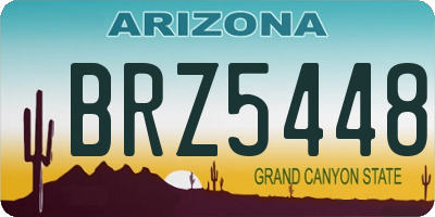 AZ license plate BRZ5448